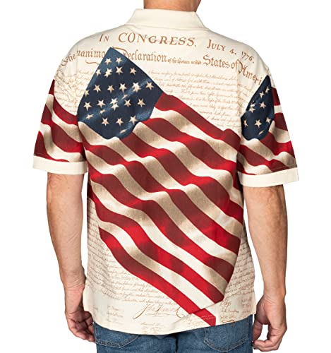 Men's American Flag Golf Shirt | USA 4th of July Golf Shirts for Men4