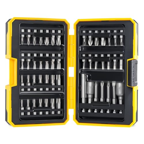 TGFTGF 49PCS Screwdriver Bit Set, S2 Steel Magnetic Nut Driver Bit Set, includes Hex, SQ, Tamper