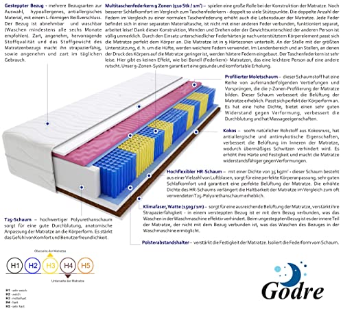 GODRE-Nepal-Molet-Multitaschen-9-Zonen-Federkernmatratze-180x200-cm-Haertegrad-H3-H4-mittelharthart-Schaumstoff-Kokos-mit-gestepptem-Bezug-Matratze-19-cm-Hoehe-Hypoallergen