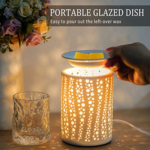 PALANCHY Wax Melt Burner Glass Oil Burner Electric Wax Melt Warmer Candle Wax Warmer Burner Melter Fragrance Warmer for Home Office Bedroom Aromatherapy Gift& Décor (Starry Night) - Image 4