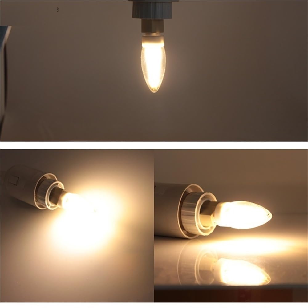 Fengyan Casa Lampadine, Confezione da 5, Lampada a filamento LED COB a lume di Candela AC220V G9 2W 320Lm Lampadina dimmerabile con Guscio di Vetro Domestico Lampada(White 220V)
