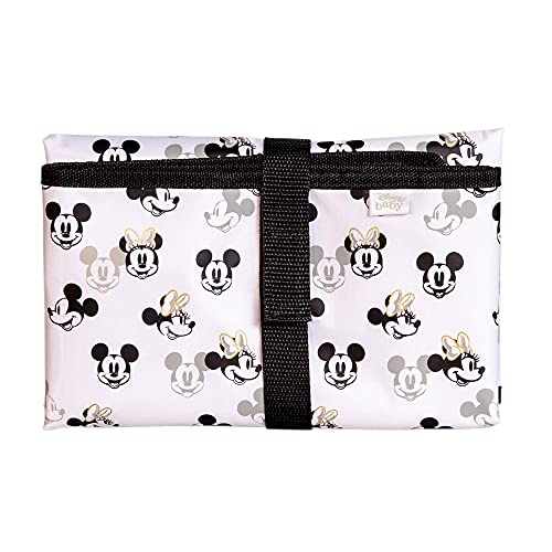 Image of Disney Baby by J.L. Childress Full Body Portable Changing Pad for Babies - Diaper Changing Mat for Travel, Baby Accessory Essentials, Wipeable & Water-Resistant, Foldable - Mickey Minnie Ivory