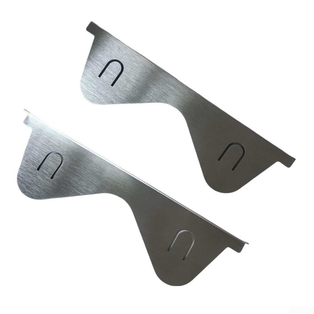 Kitchen Upgrade Lot de 4 couvre-joints rétractables en acier inoxydable Argenté