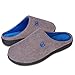 Pantofole Uomo Unisex Donna Antiscivolo Scarpe Inverno Peluche Morbido Ciabatte in Memory Foam (Grigio Blu, 42/43EU)
