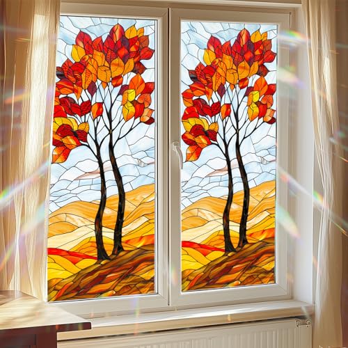 Vinilo decorativo para ventana efecto vidriera 18x39 pulg miniatura 7