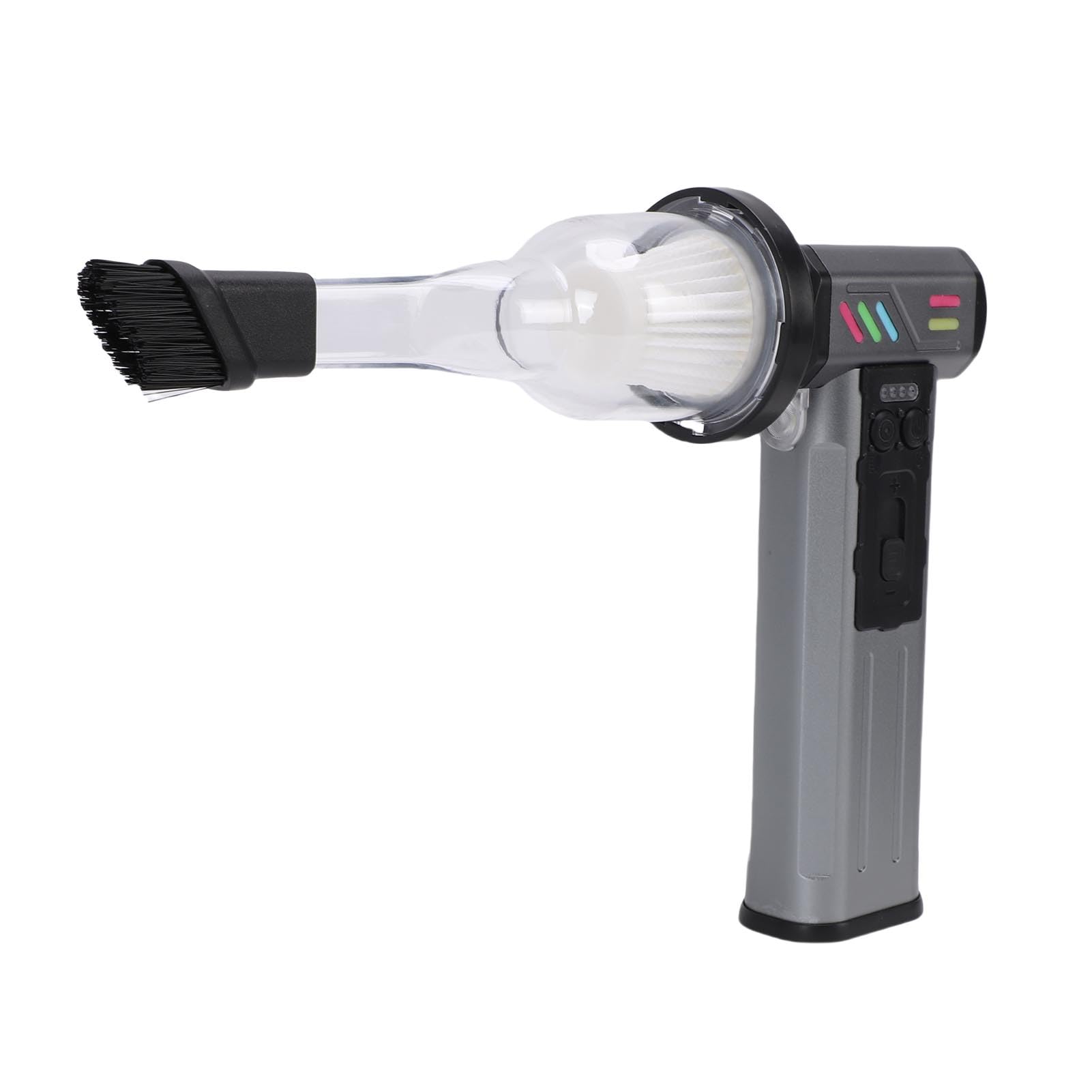 Domary Aspirapolvere Portatile con Soffiante Elettrico Senza Fili Ricaricabile per Tastiera Ed Elettronica Mini Grigio Scuro