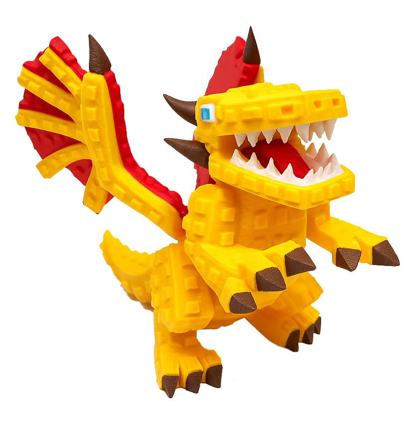 Dragon Cannelloni Figura articulada Brainrot Italian Memes XXL de 21 cm, coleção oficial Brainrot - dragão amarelo Brain Rot, dragão Caneloni figura colecionável viral, 67 porta-chaves Tung Tun