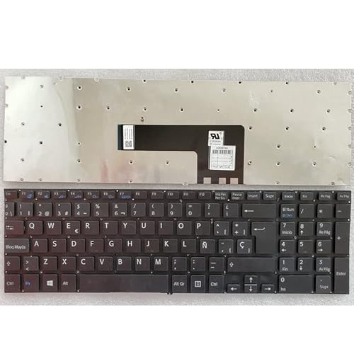 �X�y�C����V SPlaptop �L�[�{�[�h�\�j�[�p VAIO SVF15 SVF152 SVF153 SVF154 9Z.NAEBQ.00R SVF15N17CXB AEHK97001103A [���t�����ȒP�n (Color : Black No Bac