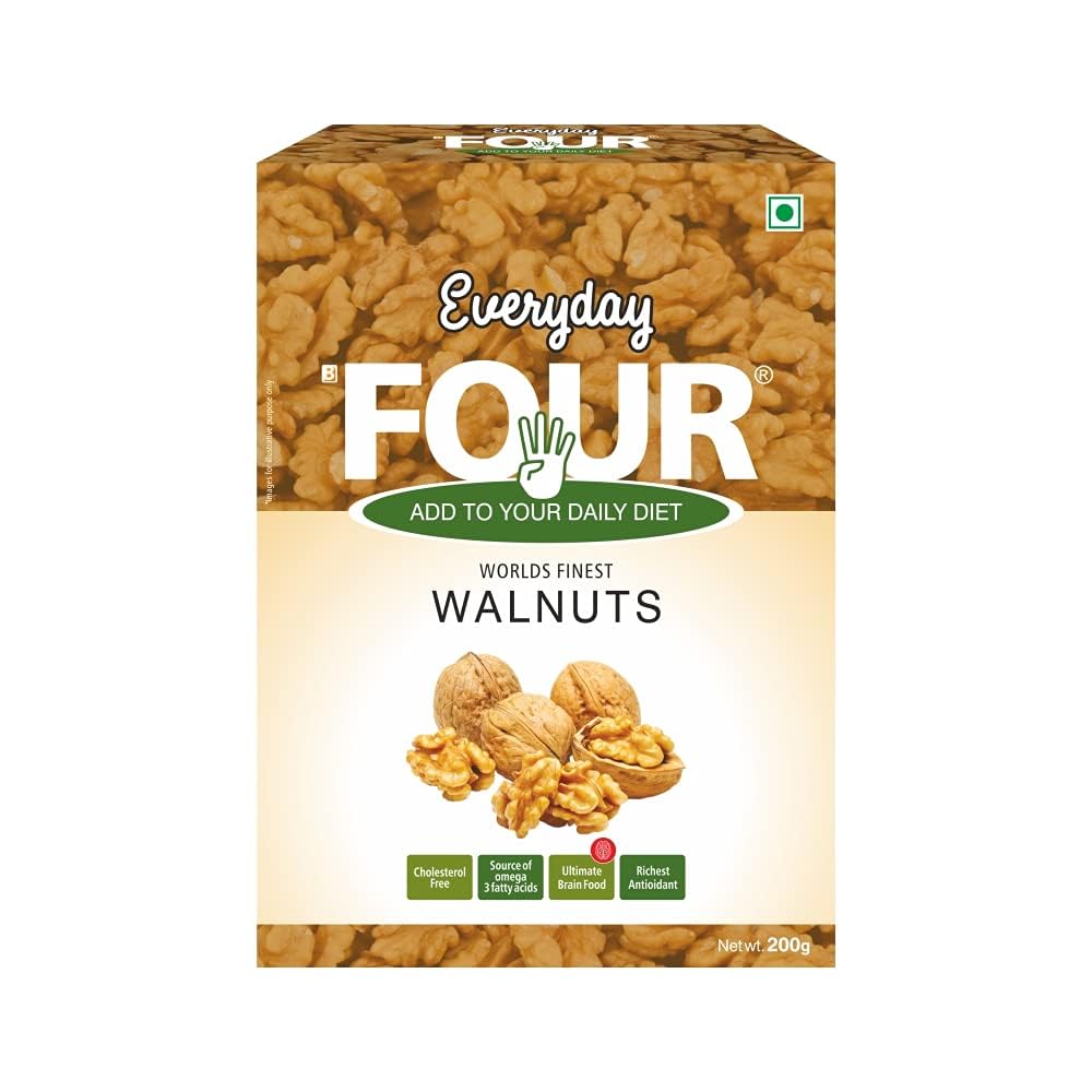 Natural Deluxe Everyday Four Kernels Akhrote | Akhrot | Walnuts | Akhrot Giri | Quick Dry Fruit for Snacking (Pack of 1-200g) (B0D6B417DH) Amazon Price History, Amazon Price Tracker