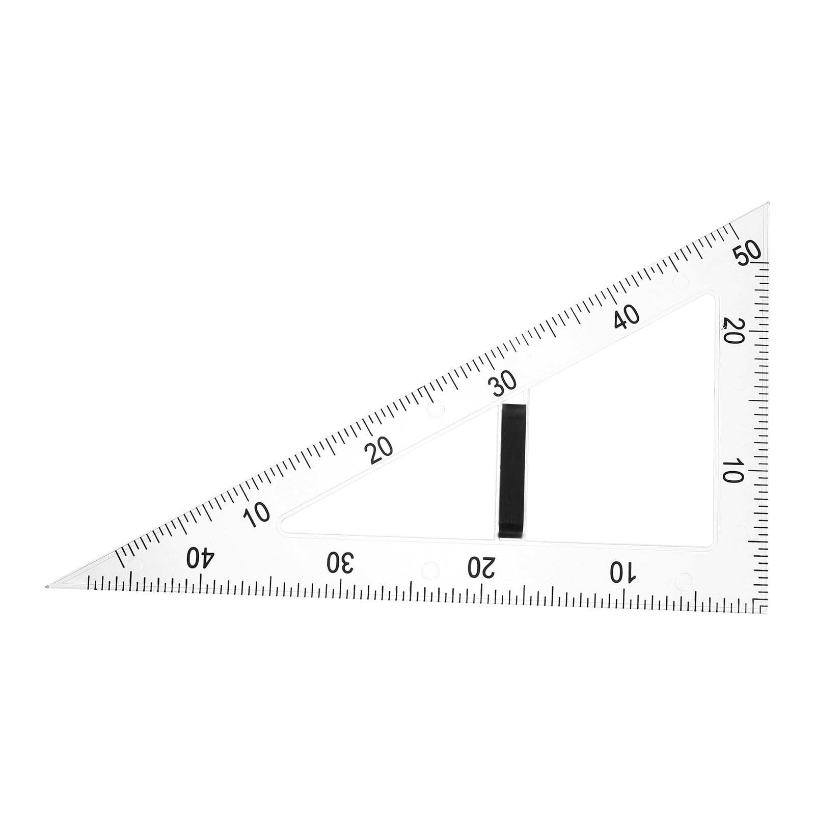PACKOVE Magnetisches Zeichendreieck Lineal aus Abs mit Langlebigem Design für Mathematik und Physik als Transparentes Lehrdreieck zum Präzisen Zeichnen und Messen