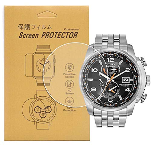 [3-Pcs] For Citizen AT9010-52E Watch Screen Protector, Full Coverage Screen Protector for Citizen AT9010-52E Watch HD Clear Anti-Bubble and Anti-Scratch