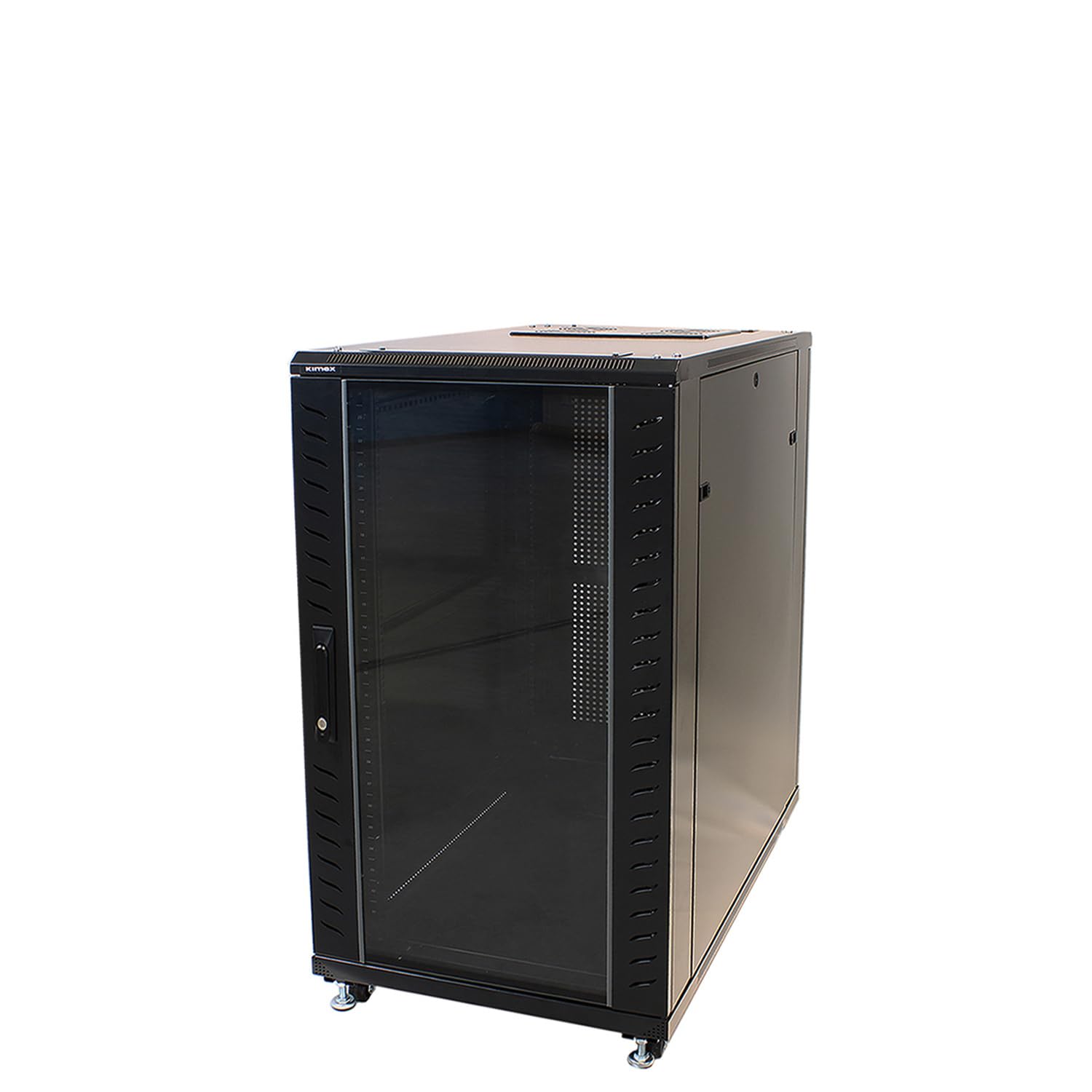 KIMEX - Baie de Brassage 19" 24U 600x1000mm (Largeur x Profondeur) - Rack Serveur Informatique au Sol - Armoire Réseau 19 Pouces - Charge Max 800 kg - Ref 112-​6124K