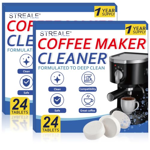 Image of Coffee Machine Cleaner & Descaler Tablets - 48 Pack, Compatible with Nespresso, Keurig, Ninja, DeLonghi, Miele, Breville, Philips & All Major Brands, for Coffee Maker Pot, Espresso & Drip Machines