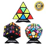 MOFANG FAMILY Set of 3 Speed Cube Pyraminx Megaminx 3D GEAR MAGIC Cube Puzzle Brainteaser Cube