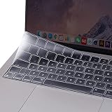 MOSISO Tastaturschutz Kompatibel mit MacBook Air 13,6 Zoll M2 A2681 2022&Kompatibel mit MacBook Pro 14/16 Zoll M1 Pro/Max A2442/A2485 2022 2021,Schützende wasserdichte Silikonhaut,Transparent