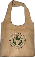 Vista 13 de Reusable Grocery Bag – Large Sustainable Washable Paper Tote with Reinforced Seams. Foldable and Durable.