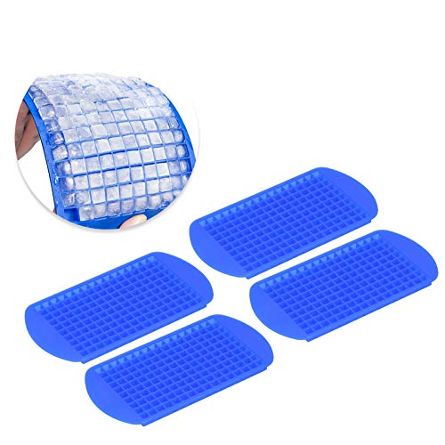 Bandeja de gelo, molde de cubo de gelo reutilizável de 160 grades elásticas, 4 unidades para cozinha