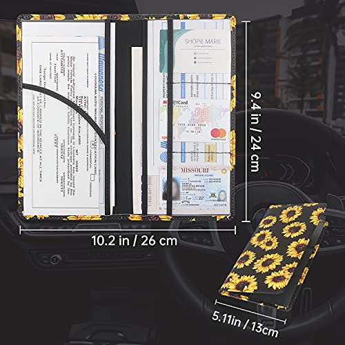 Car Registration and Insurance Card Holder with Magnetic Closure, Premium PU Leather License Registration Holder for Driver License, Insurance Card, Paperwork2