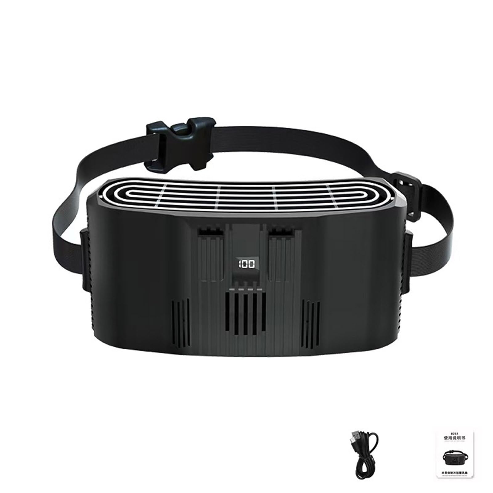 Buxuaaaa Portable Waist Clip Fan Small Hanging Fan Wearable Belt Waist Clip Rechargeable for Sports Outdoor Working Outdoor Cooling