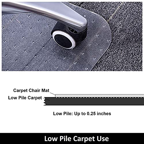 image for AiBOB Chair Mat for Low Pile Carpet Floors, Flat Without Curling, 36 X