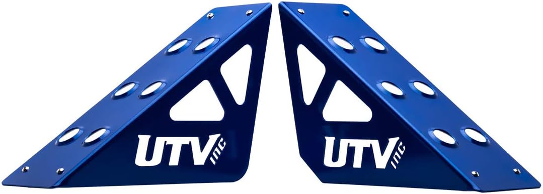 UTV INC Polaris RZR Blue Dead Pedal and Foot Rest Cover Set