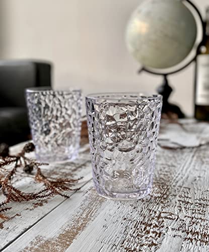 Klifa-Boulder Series, 13.5 Oz, Set Of 6, Acrylic Drinking Glasses, Stackable Tumbler, Dishwasher Safe, Clear #TOP1