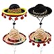 Mini Mexican Sombrero Hüte 4Pcs Bunte Sombrero Hüte Mini Fun Fiesta Strohhut Niedliche Stroh Sombreros für Fiesta Karneval Sommer Mexican Theme Dekorationen Party Favors