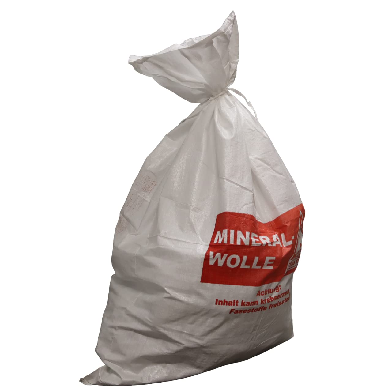 Lacers Big Bags | PP Gewebesack Mineralwolle 25 Stück | 70x110cm | Schüttgutbehälter, Transportsack, Entsorgungssack | Warndruck Mineralwolle | Verschlussband | Beschichtet