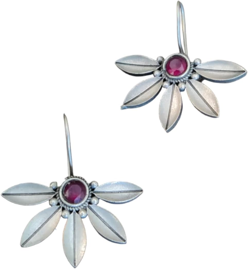 JeweltosOxidised Silver Floral Earring for Women & Girls