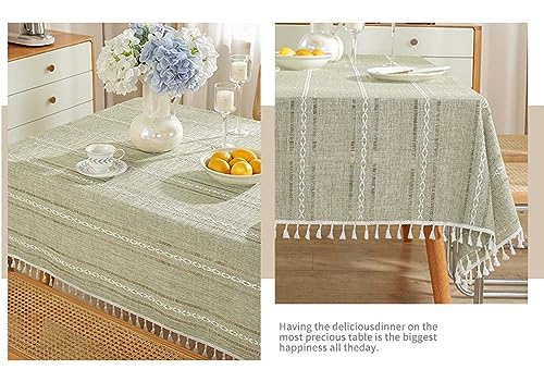 Nappe rayée avec broderie fine de qualité supérieure pour réception - 3