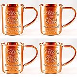 Tito's Vodka Copper Moscow Mule Mug Set of 4