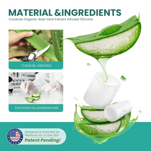 Image of Welnove Toe Protectors - 18-Pack Aloe Vera Extract Infused Silicone Toe Sleeve Toe Covers for Hammer Toes, Corns, Calluses, Blisters - Soft Gel Protector Toe Cushions for Pain Relief (Multi-Size)