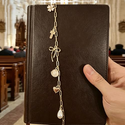 Bible Charm, Christian Bible Charms Chain Bookmark, Christian Jewelry Religious