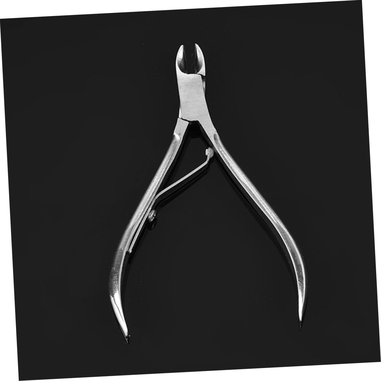 2pcs Stainless Steel Cuticle Nippers and Dead Skin Removal Tool for Manicure and Pedicure Ergonomic Design Anti-slip Handle Professional Nail Care Silver