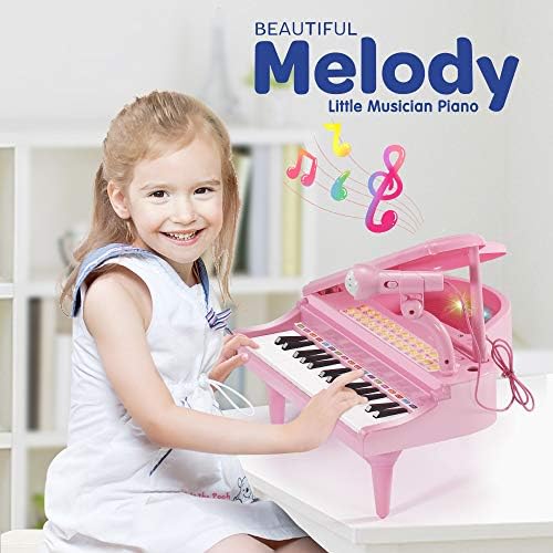 BAOLI 31 Keys Piano Keyboard with Microphone Mobile IPad PC 3 Teaching Modes Electronic Organ Music Keyboard Colorful Rhythm Light Small Toy Kids Piano for Little Boys and Girls Toddlers 3 4 Years Old 2 51UIvwtOjfL. AC