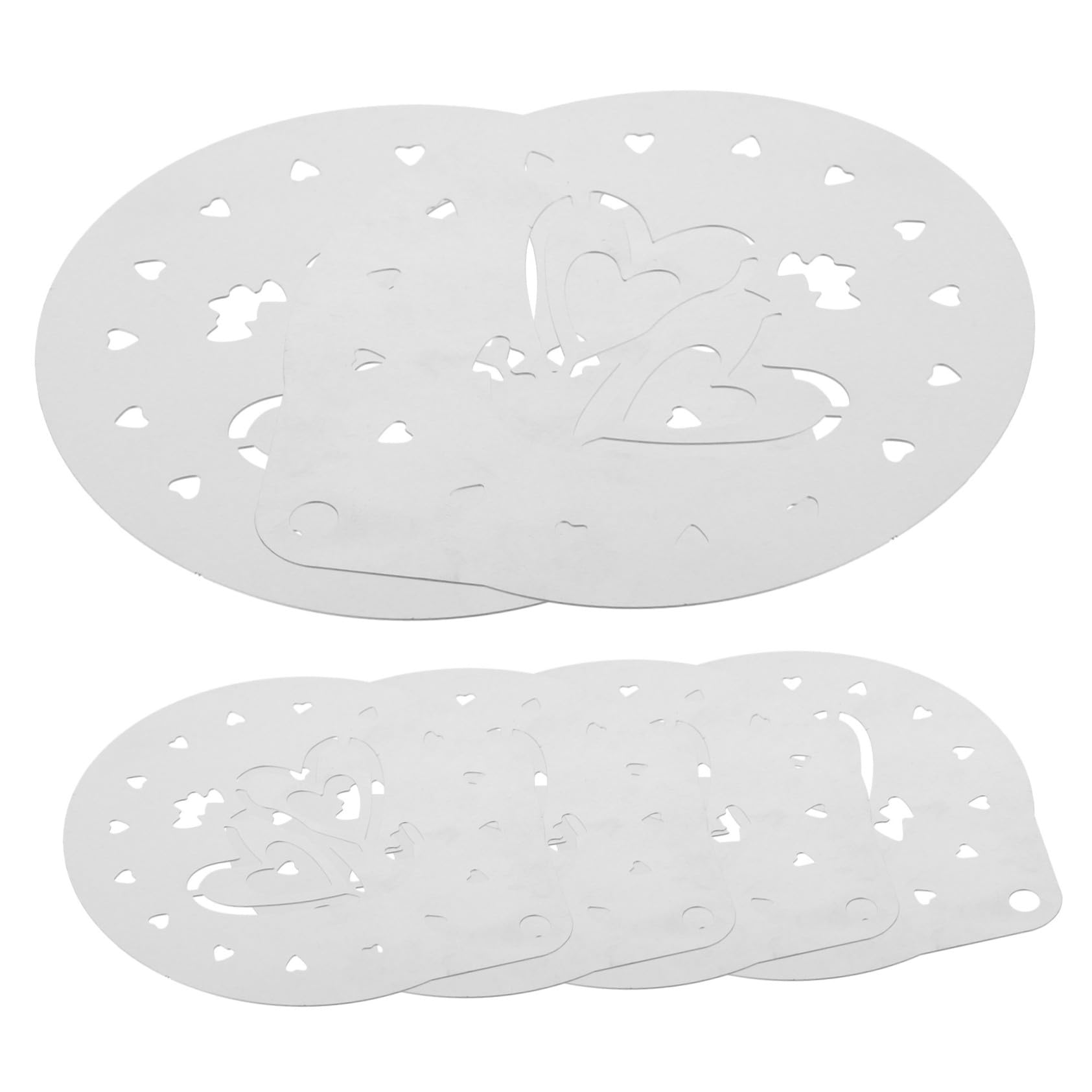 SHOWERORO 6 Piece Mother's Day Cookie Stencils Reusable Fondant Baking Molds Heart Cake Stencils for DIY Decorations