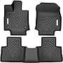 YITAMOTOR Floor Mats Compatible with 2019-2023 Toyota RAV4 NO Hybrid, Custom Fit Black TPE Floor Liners, 1st & 2nd Row All-Weather Protection