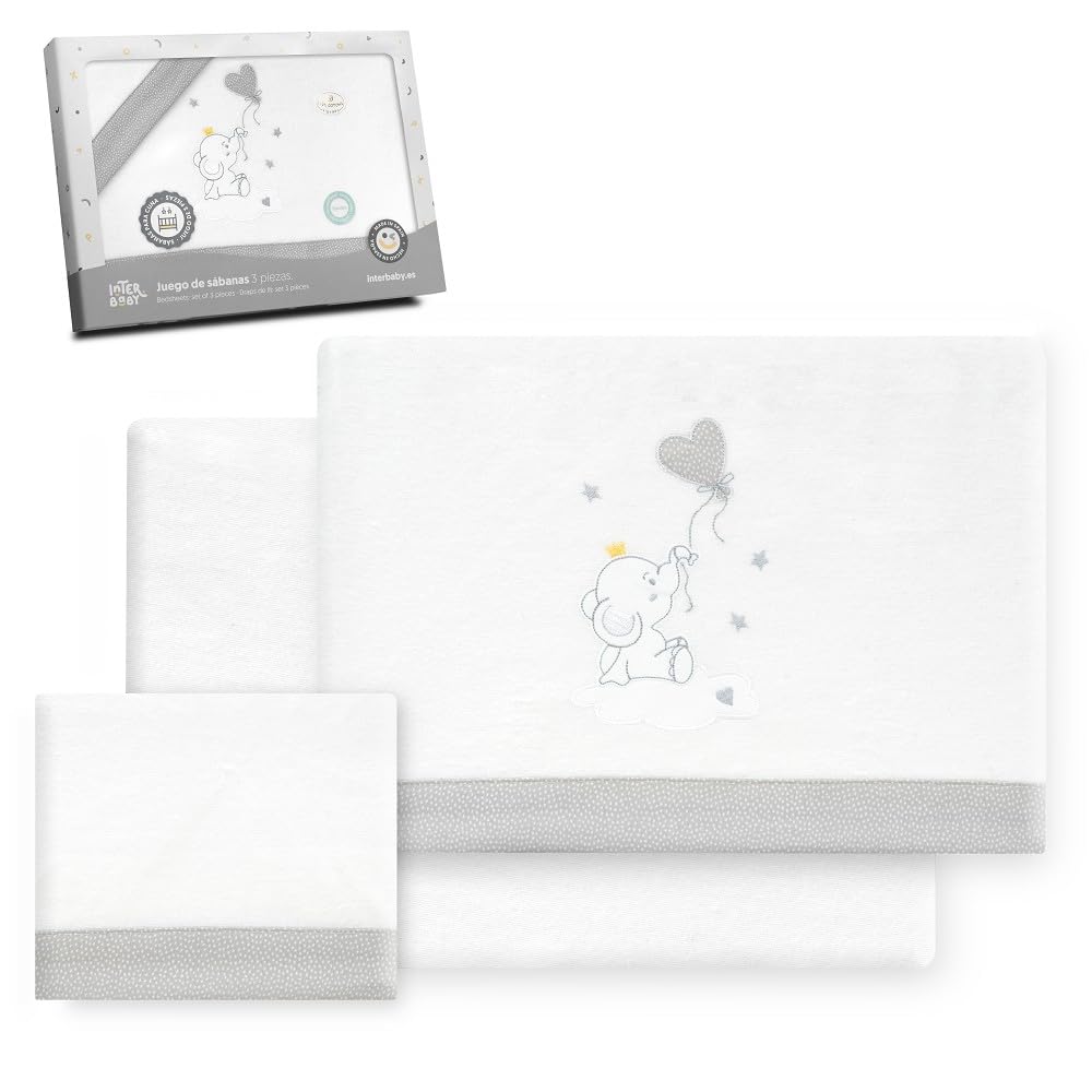 Drap pour berceau 60 x 120 cm Interbaby idéal pour réchauffer les nuits d'hiver de bébé