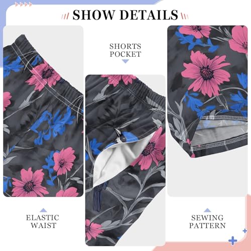 Pajama Pants Lounge Sleep PJ Bottoms Sleepwear Elastic Waist Drawstring S Cornflower Sparrow4