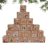 Countdown Kalender Boxen, leer, 24 Tage, Heimdekoration, leer, 24 Stück, niedliche Zahlen, Süßigkeiten Boxen, für Kinder, Erwachsene, Party, Geburtstag, Hochzeit, Veranstaltung, Kamin, Schlafzimmer