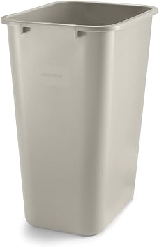 COASTWIDE Professional Plastic Trash Can, 10.25 Gallon, Beige