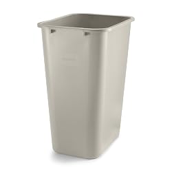 Coastwide Professional Plastic Trash Can, 10.25 Gallon, Beige | Durable waste bin for offices, breakrooms, and facility common areas.