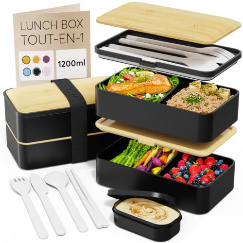 Umami Lunch Box Bento, Tout-en-1, Couverts Inclus, Boite Repas