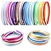 Suyegirl Pack of 26 DIY Satin Covered Fashion Headbands Set 0.4 Inch/1 Cm Girls Hairbands Teen Colorful Ribbon Hair Band Craft Headband Set for Women Non Slip