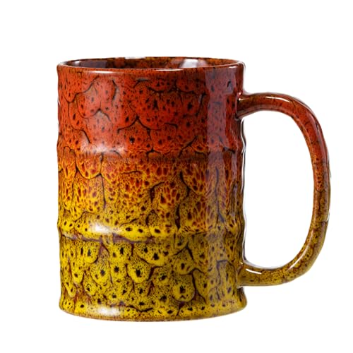Coffee Mug,20 oz Coffee Mugs Ceramic Tea Cup Large Coffee Mug for Office and Home - Dishwasher and Microwave Safe Ceramic Coffee Mug(1, Brown and Yellow)
