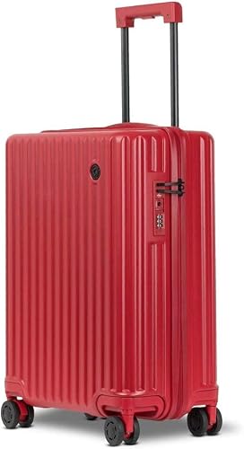 Vector 100% Polycarbonate Carry on Trolley Case, 55 cm Size, Red