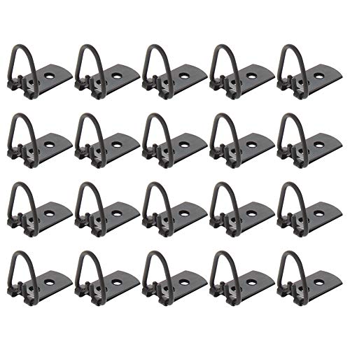 Image of D Ring Picture Hangers 42mm x 11mm Hardware Assortment Kit, for Home Decoration Hanging Clock Paintings Artwork Creative Picture Frame Photo Hanging Solutions Black Tone 20pcs