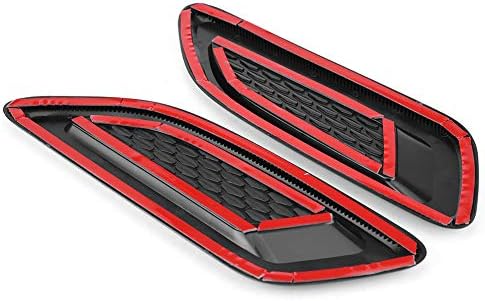 Miniatura 8 de Ventilación exterior de ABS cromado para capó  1 par de cubierta de entrada de flujo de aire  Salida de aire exterior ala Trim Scoop