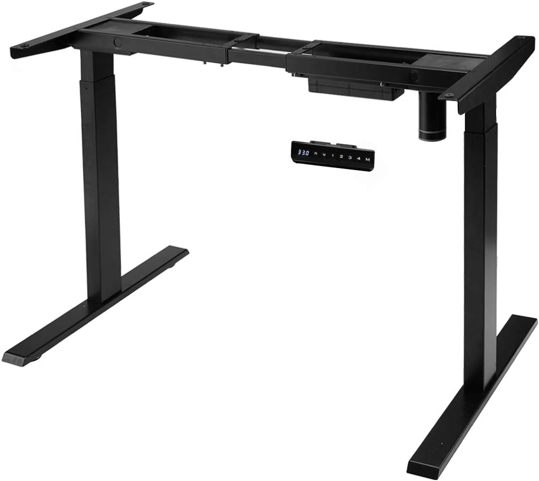 AECOJOY Electric Stand Up Desk Frame, Height Adjustable Standing Base Single Motor DIY Workstation with Memory Controller