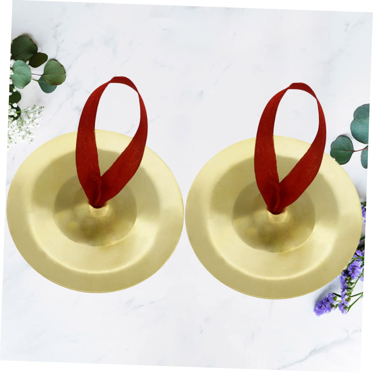 ERINGOGO Mini Drum Cymbals 1 Pair Sturdy Finger Zills for Dancer No Edge Design for Rhythm Making and Evening Events